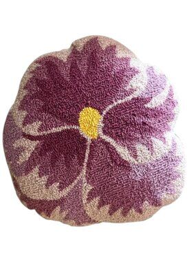 NWOT! Oversized Joann Fabrics Floral Pillow Accent Pillow Pansy 18" x 18" x 3"